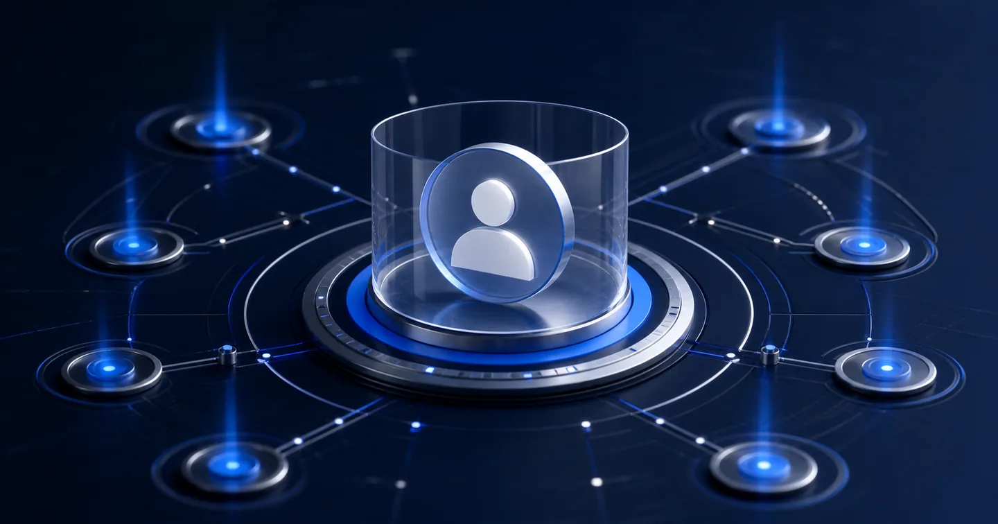 Protected professional profile surrounded by measured BlueTier activity signals